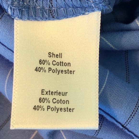 NWT LIKELY FRONT TIE TOP M Blue long sleeve striped top cropped cotton shirt - Picture 11 of 12